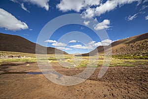 View from the scenic roadÂ toÂ El Tatio Geysers, Chile